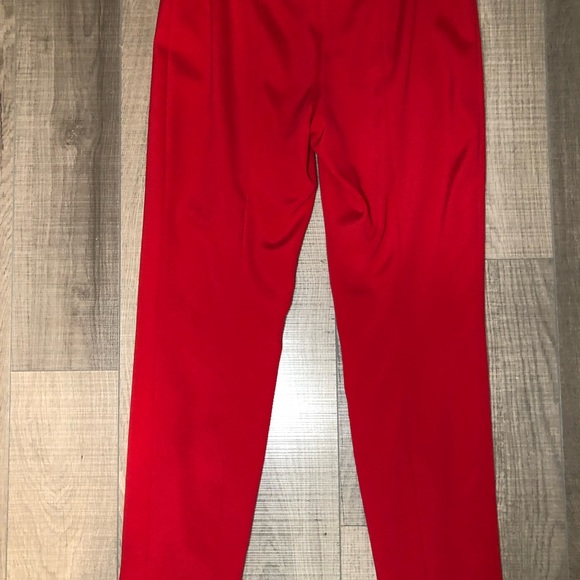 Escada red pants designer brand luxury clothes business clothes - Picture 8 of 11